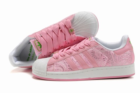 basket superstar femme rose